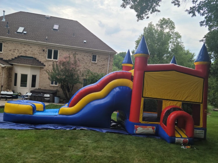 5 in 1 CASTLE COMBO - BOUNCE HOUSE + HOOP / WET OR DRY SLIDE